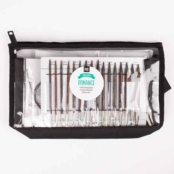 Set aiguilles circulaires interchangeables Deluxe - DROPS Pro Romance