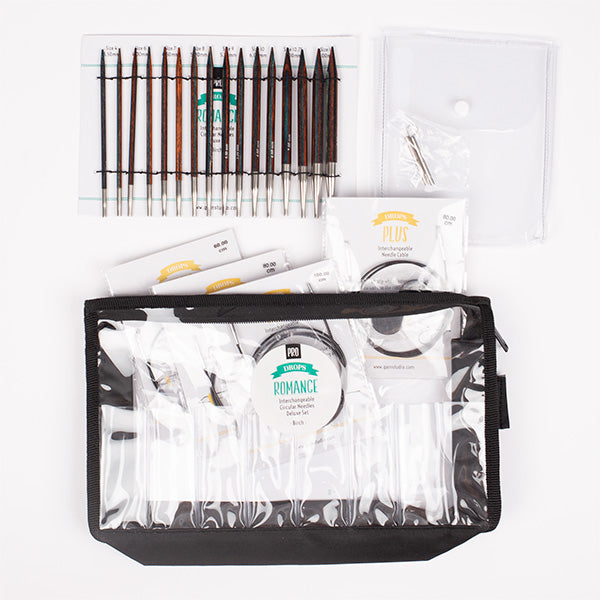 Set aiguilles circulaires interchangeables Deluxe - DROPS Pro Romance