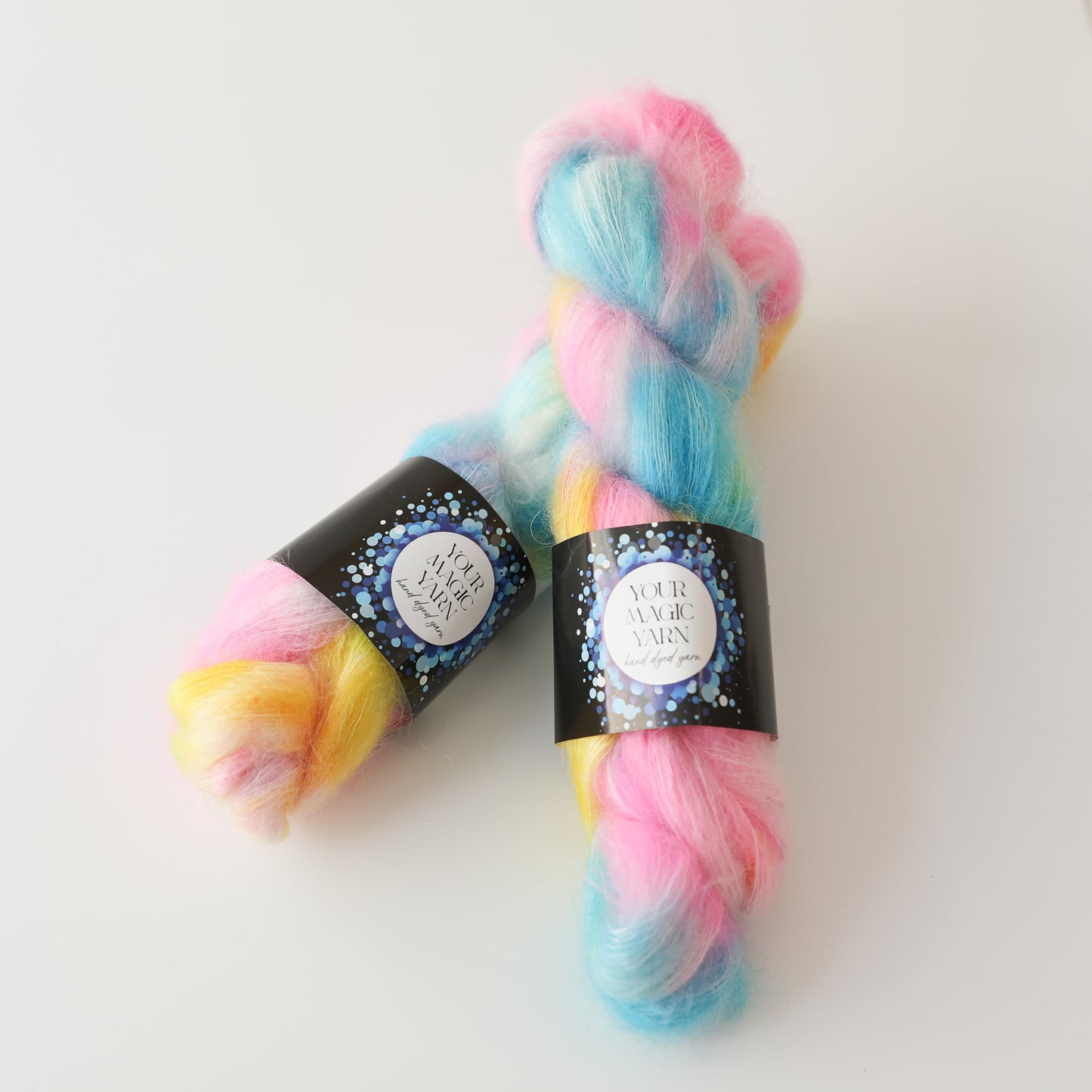 Kidmohair - teint à la main