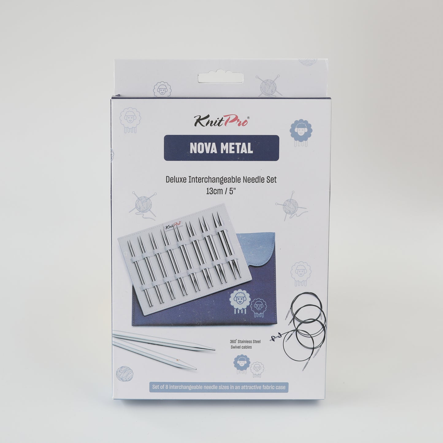 Set Deluxe de pointes interchangeables KnitPro Nova – 3.5 à 8.0 mm