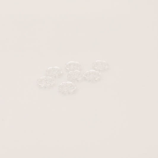 Boutons décoratifs – Fleurs transparentes + Doré/Argenté