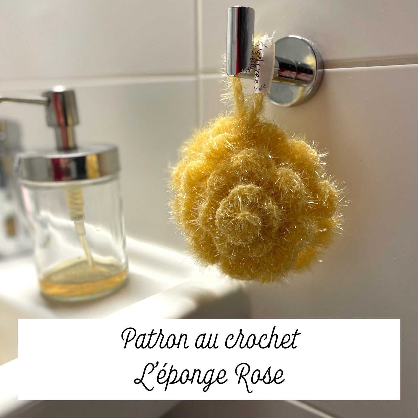 Patron au crochet - l'éponge Rose