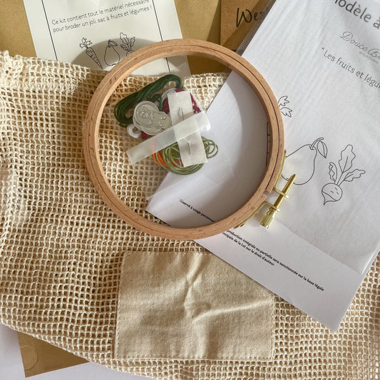 Kit de broderie - Les fruits et légumes