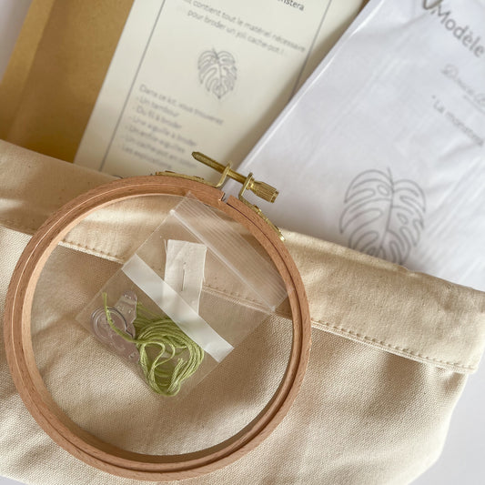 Kit de broderie - Le cache-pot Monstera