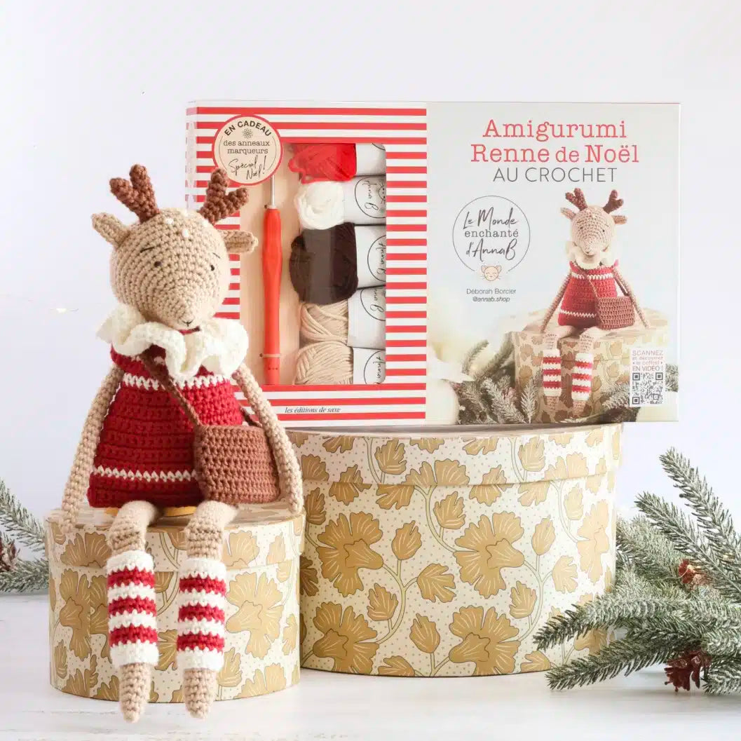 Kit Amigurumi Renne de Noël – Le Monde Enchanté d’AnnaB