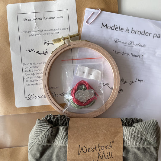 Kit de broderie - Les deux fleurs