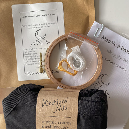 Kit de broderie - La montagne et la lune