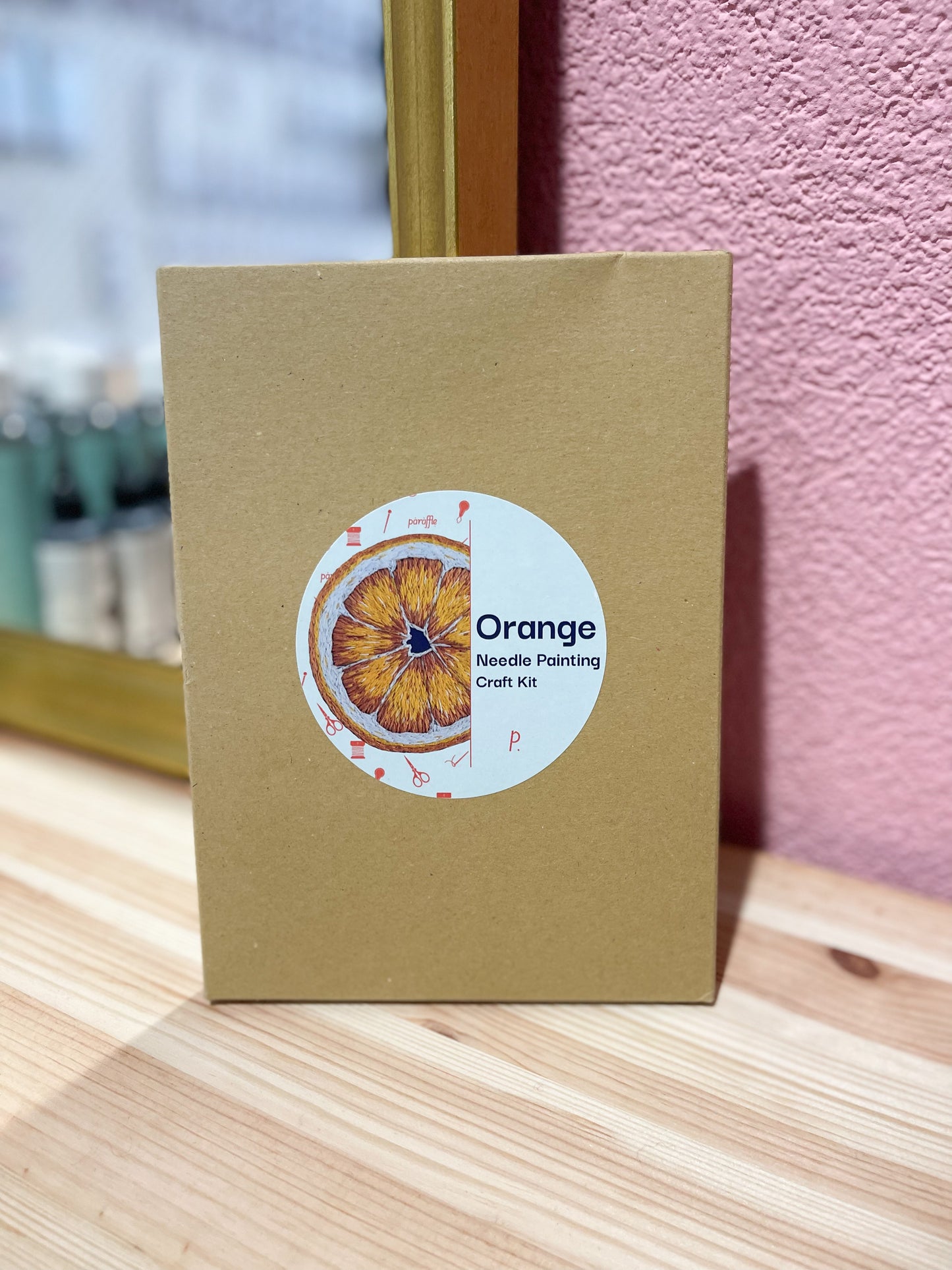 Paraffle - Kit de broderie / needle painting orange