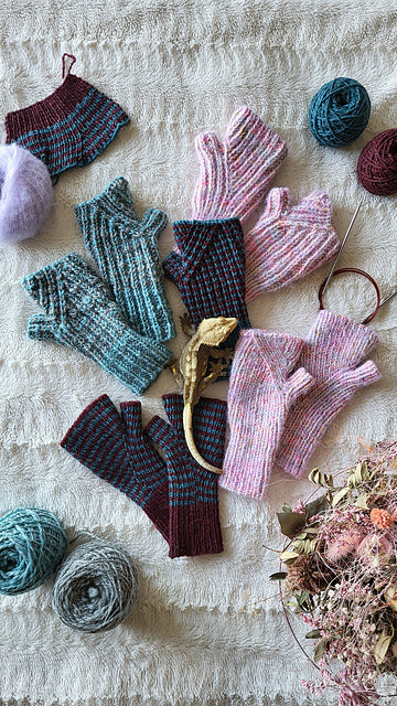 Patron de tricot - Gecko Mitaines