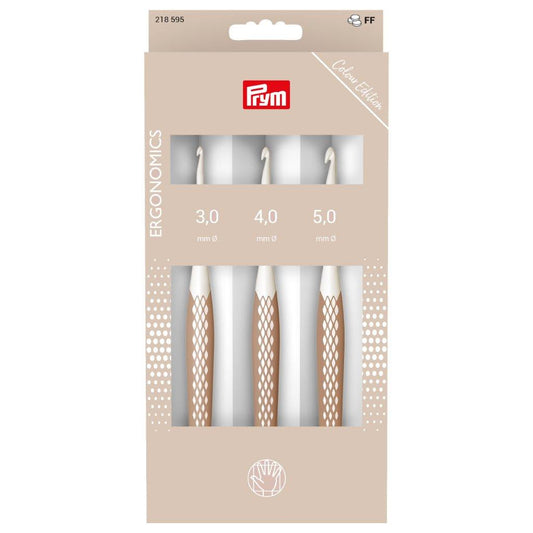 Set de crochets ergonomiques Prym – Tailles 3 à 5 mm