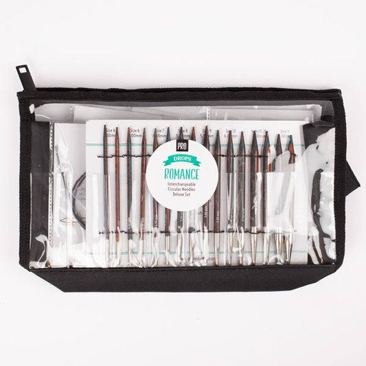 Set aiguilles circulaires interchangeables Deluxe - DROPS Pro Romance