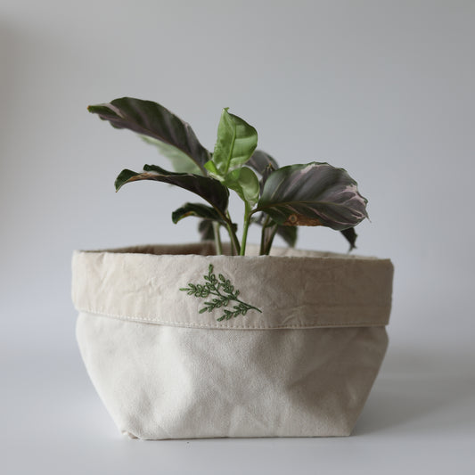 Cache-pot -  les petites feuilles