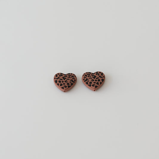 Protège-pointes pour aiguilles à tricoter - Coeur léopard