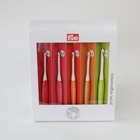 Set de crochets ergonomiques Prym – Tailles 3,5 à 6 mm
