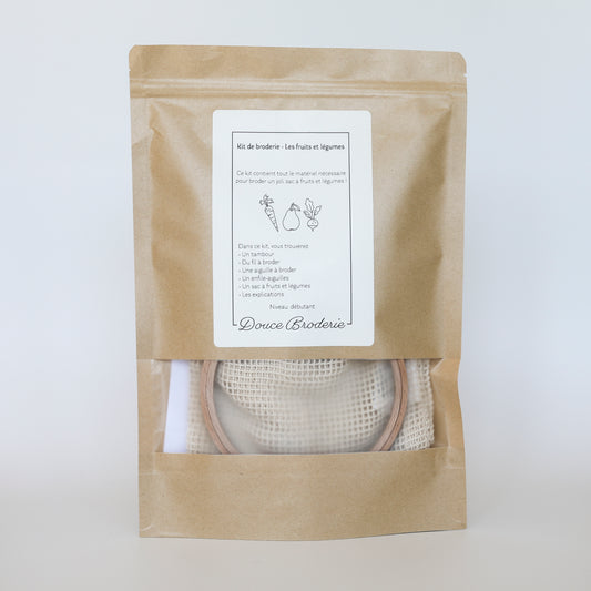 Kit de broderie - Les fruits et légumes