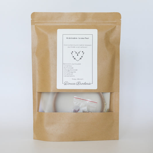 Kit de broderie - le coeur fleuri