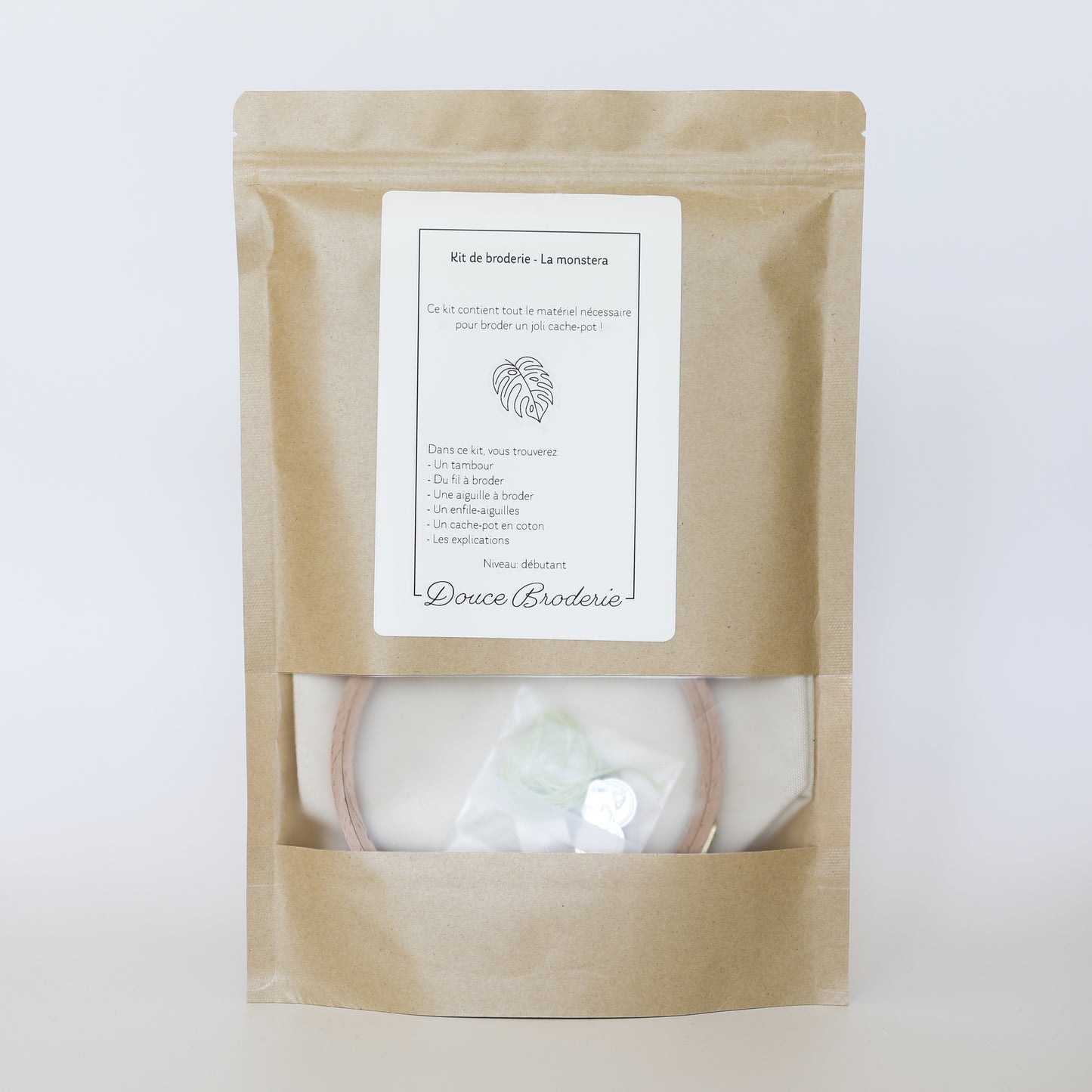 Kit de broderie - Le cache-pot Monstera