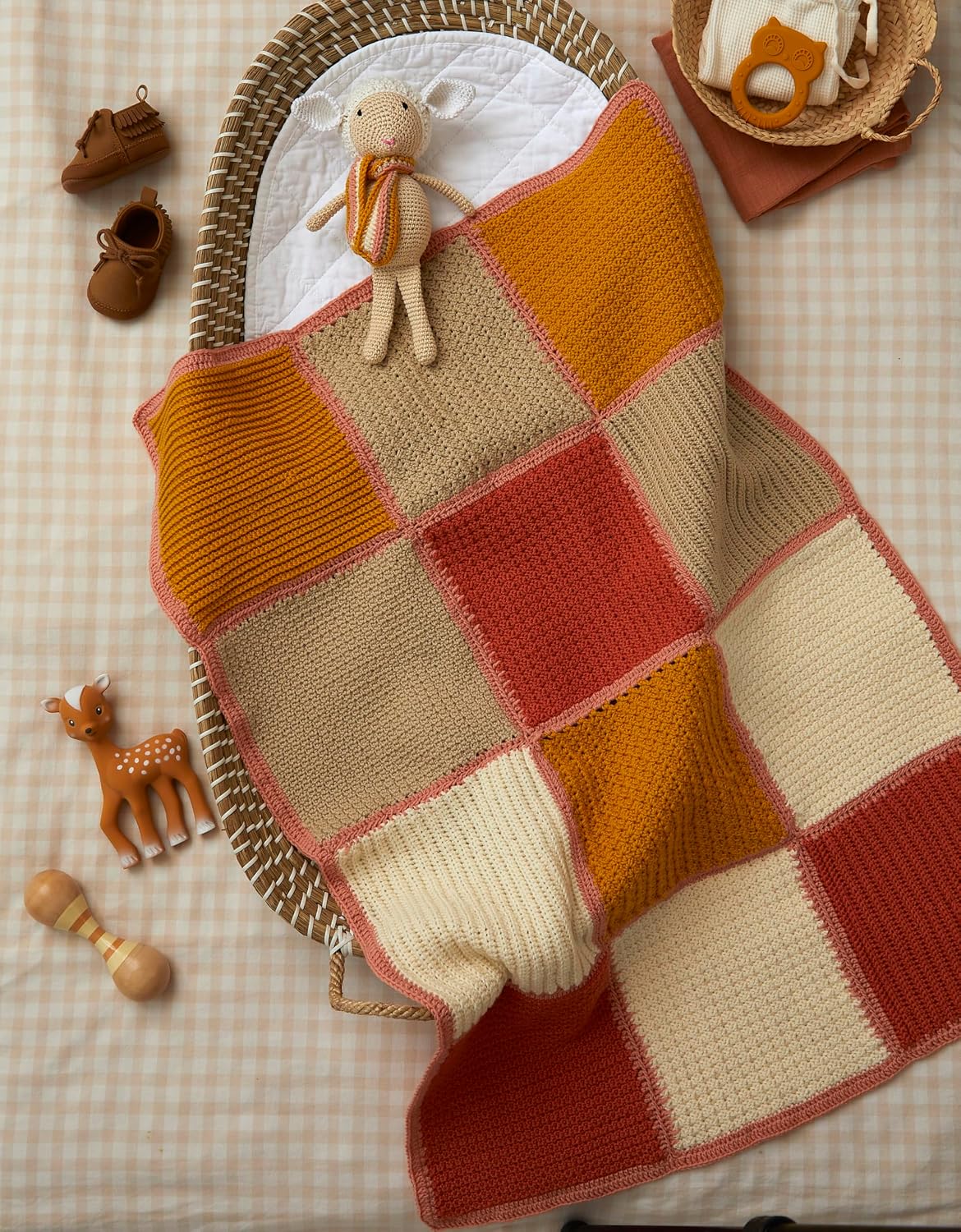 Couvertures & doudous pour bébé au crochet: 7 duos à crocheter