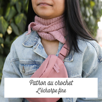 Patron au crochet - l'écharpe fine