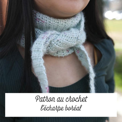 Patron au crochet - l'écharpe boréal