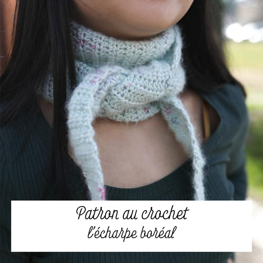 Patron au crochet - l'écharpe boréal