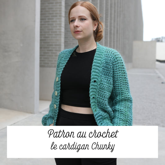 Patron au crochet - le cardigan Chunky