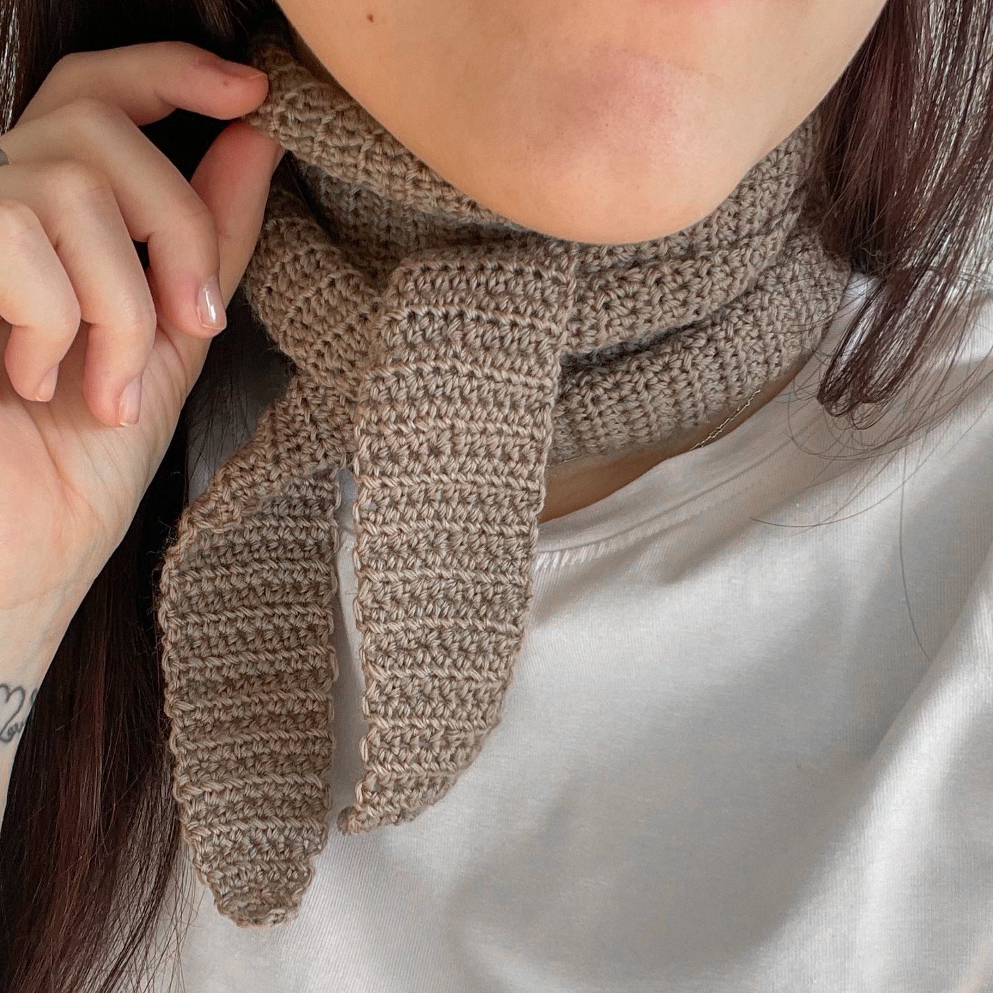 Patron au crochet - l'écharpe fine