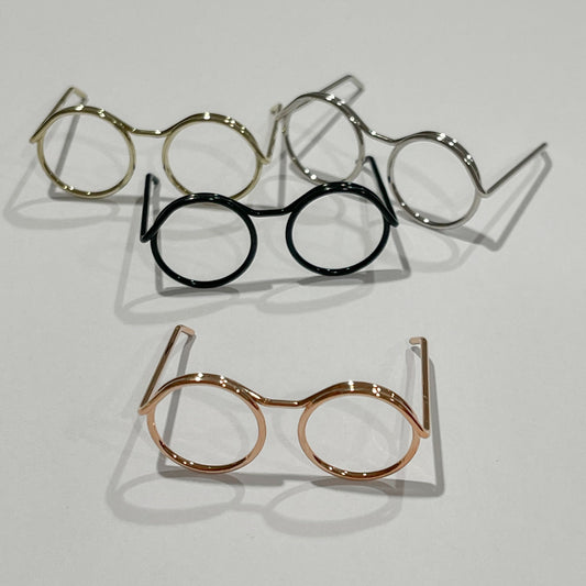 Mini lunettes en métal pour Amigurumi