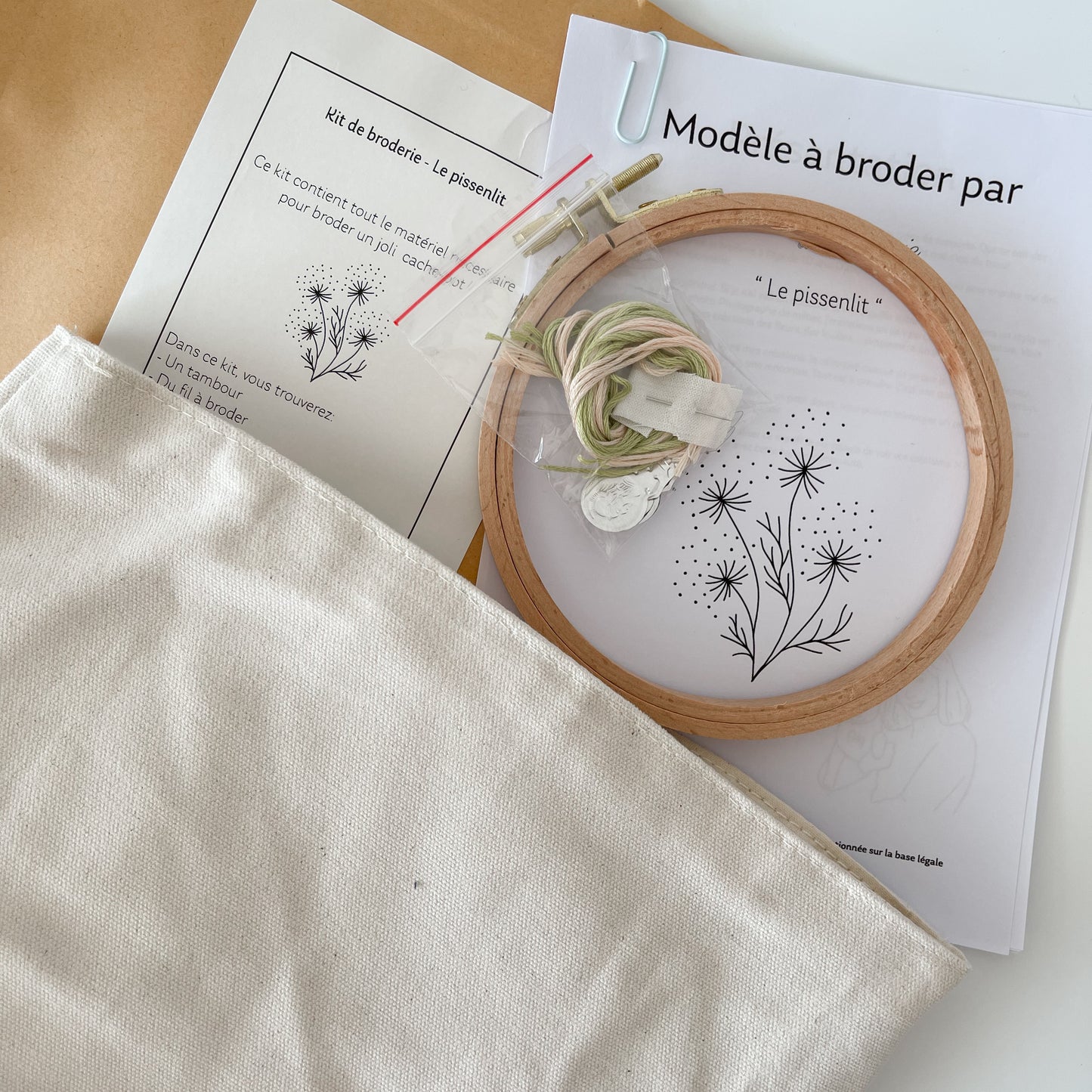 Kit de broderie - Le pissenlit