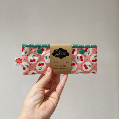 Mailles en poche - Etui à aiguilles double-pointes (15cm)