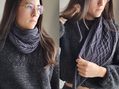Patron de tricot - Halmoni Shawlette & Cowl