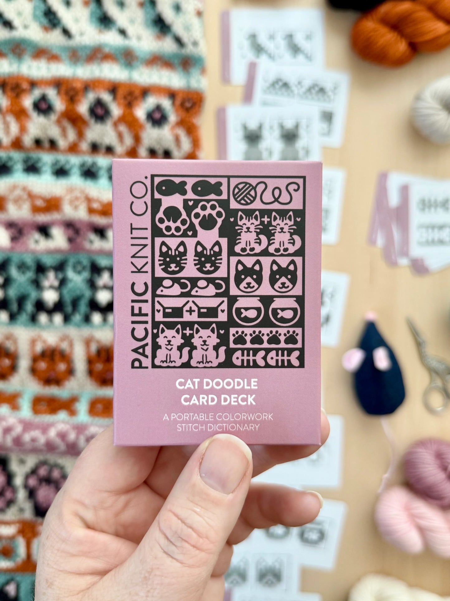 Cat Doodle card deck - Pacific Knit Co.